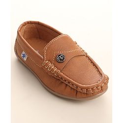 Cute Walk By Babyhug Slip On Formal Shoes -Brown