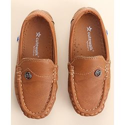 Cute Walk By Babyhug Slip On Formal Shoes -Brown