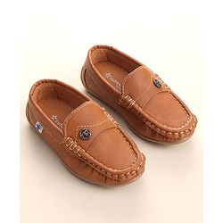 Cute Walk By Babyhug Slip On Formal Shoes -Brown