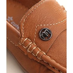 Cute Walk By Babyhug Slip On Formal Shoes -Brown