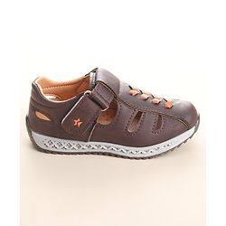 Cute Walk by Babyhug Slip On Formal & Party Wear Shoes with Velcro Closure - Coffee Brown