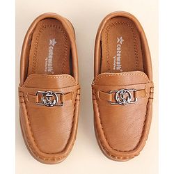 Cute Walk by Babyhug Loafer Shoes - Brown