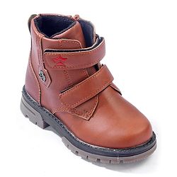 Cute Walk by Babyhug Solid Winter Boots With Velcro Closure- Tan