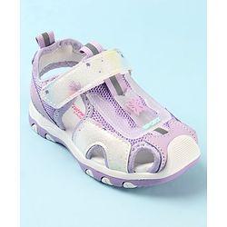 Cute Walk by Babyhug Sandals Velcro Closure with Butterfly Applique - Purple