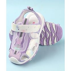 Cute Walk by Babyhug Sandals Velcro Closure with Butterfly Applique - Purple