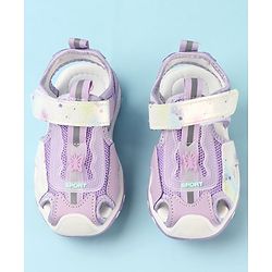 Cute Walk by Babyhug Sandals Velcro Closure with Butterfly Applique - Purple