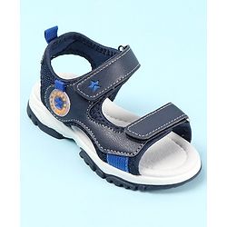 Cute Walk by Babyhug Double Velcro Closure Sandals - Blue