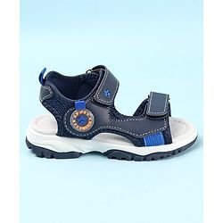 Cute Walk by Babyhug Double Velcro Closure Sandals - Blue