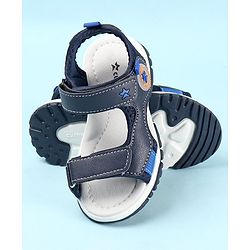 Cute Walk by Babyhug Double Velcro Closure Sandals - Blue