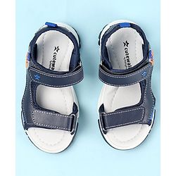 Cute Walk by Babyhug Double Velcro Closure Sandals - Blue