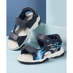 Cute Walk by Babyhug Slip On Sandals Velcro Closure with Star Applique - Blue