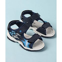 Cute Walk by Babyhug Slip On Sandals Velcro Closure with Star Applique - Blue