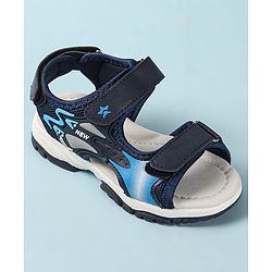 Cute Walk by Babyhug Slip On Sandals Velcro Closure with Star Applique - Blue