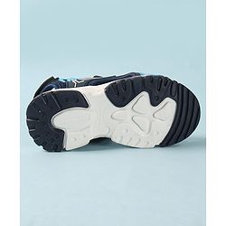 Cute Walk by Babyhug Slip On Sandals Velcro Closure with Star Applique - Blue