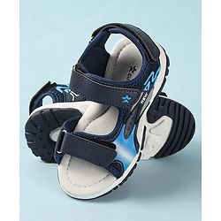 Cute Walk by Babyhug Slip On Sandals Velcro Closure with Star Applique - Blue