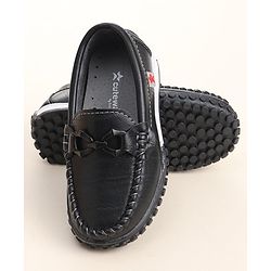 Cute Walk by Babyhug Slip On Loafers with Bow Detailing - Black