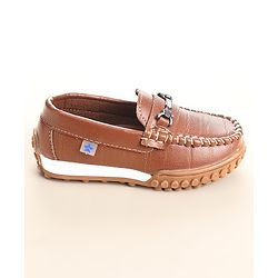Cute Walk by Babyhug Slip On Formal & Party Wear Shoes with Metal Applique - Brown