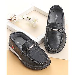 Cute Walk by Babyhug Slip On Formal & Party Wear Shoes with Metal Applique - Brown