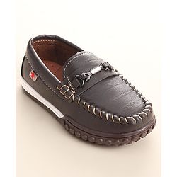 Cute Walk by Babyhug Slip On Formal & Party Wear Shoes with Metal Applique - Brown