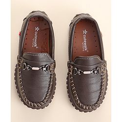 Cute Walk by Babyhug Slip On Formal & Party Wear Shoes with Metal Applique - Brown