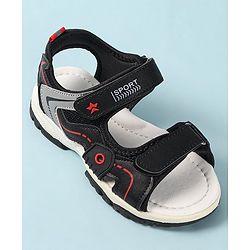 Cute Walk by Babyhug Slip On Sandals with Velcro Closure - Black