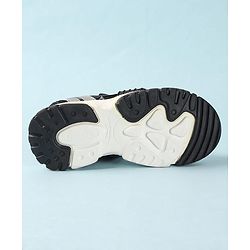 Cute Walk by Babyhug Slip On Sandals with Velcro Closure - Black