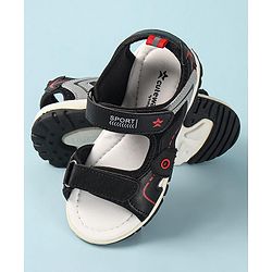 Cute Walk by Babyhug Slip On Sandals with Velcro Closure - Black