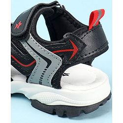 Cute Walk by Babyhug Slip On Sandals with Velcro Closure - Black