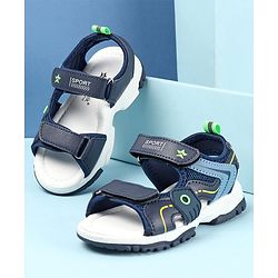 Cute Walk by Babyhug Slip On Sandals with Velcro Closure - Blue