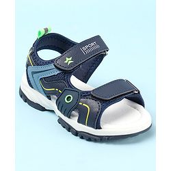 Cute Walk by Babyhug Slip On Sandals with Velcro Closure - Blue