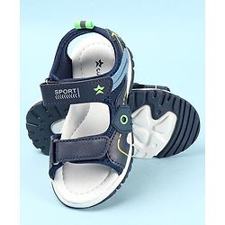 Cute Walk by Babyhug Slip On Sandals with Velcro Closure - Blue