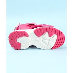 Cute Walk by Babyhug Sandals with Velcro Closure & Butterfly Applique - Fuchsia