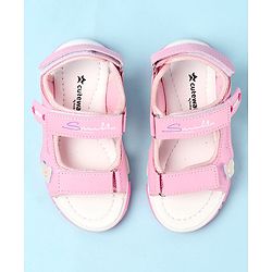 Cute Walk by Babyhug Sandals with Velcro Closure & Butterfly Applique - Fuchsia