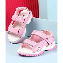 Cute Walk by Babyhug Sandals with Velcro Closure & Butterfly Applique - Fuchsia