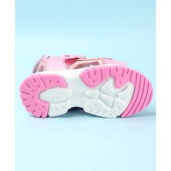 Cute Walk by Babyhug Sandals with Velcro Closure & Butterfly Applique - Pink