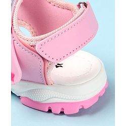 Cute Walk by Babyhug Sandals with Velcro Closure & Butterfly Applique - Pink