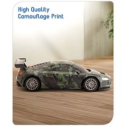 Babyhug 1:24 High-Speed RC Car with Graffiti Design & Rechargeable Battery|Durable Build, USB Charger & Smooth Controls|Indoor-Outdoor Play|4+ Years|BIS Certified|L*B*H: 18x9x5.5 cm|Military Green