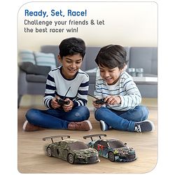 Babyhug 1:24 High-Speed RC Car with Graffiti Design & Rechargeable Battery|Durable Build, USB Charger & Smooth Controls|Indoor-Outdoor Play|4+ Years|BIS Certified|L*B*H: 18x9x5.5 cm|Military Green