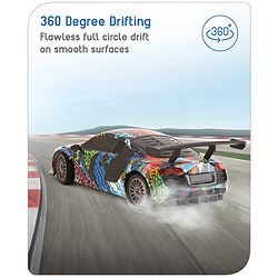 Babyhug 1:24 High-Speed RC Car with Graffiti Design & Rechargeable Battery|Durable Build, USB Charger & Smooth Controls|Indoor-Outdoor Play|4+ Years|BIS Certified|L*B*H: 18x9x5.5 cm|Military Green
