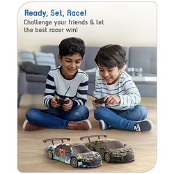 Babyhug 1:24 High-Speed RC Car with Graffiti Design & Rechargeable Battery|Durable Build, USB Charger & Smooth Controls|Indoor-Outdoor Play|4+ Years|BIS Certified|L*B*H: 18x9x5.5 cm|Military Green