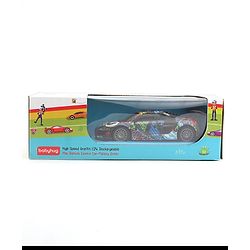 Babyhug 1:24 High-Speed RC Car with Graffiti Design & Rechargeable Battery|Durable Build, USB Charger & Smooth Controls|Indoor-Outdoor Play|4+ Years|BIS Certified|L*B*H: 18x9x5.5 cm|Military Green