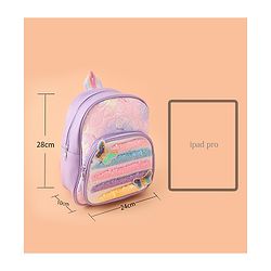Babyhug Sequin Detailed Fashion Backpacks Free Size - Purple