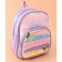 Babyhug Sequin Detailed Fashion Backpacks Free Size - Purple