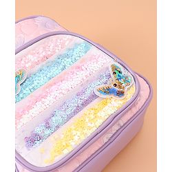 Babyhug Sequin Detailed Fashion Backpacks Free Size - Purple
