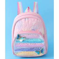 Babyhug Sequin Detailed Fashion Backpacks Free Size - Purple