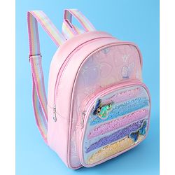 Babyhug Sequin Detailed Fashion Backpacks Free Size - Purple