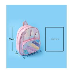 Babyhug Sequin Detailed Fashion Backpacks Free Size - Purple