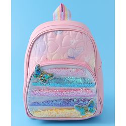 Babyhug Sequin Detailed Fashion Backpacks Free Size - Purple
