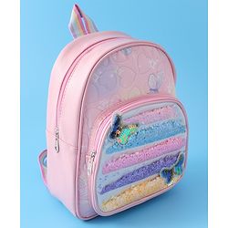 Babyhug Sequin Detailed Fashion Backpacks Free Size - Purple