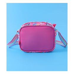 Babyhug Sling Bag with Starfish Applique & Sequin Detailing - Pink